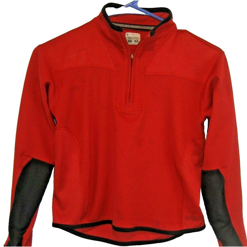Youth Columbia Red Polyester Fleece Full Zip Jacket sz Youth Sm